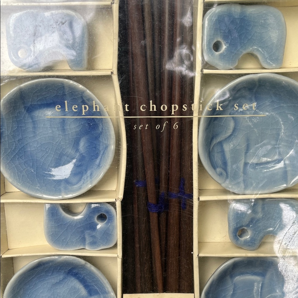 Blue Elephant Chopstick Set